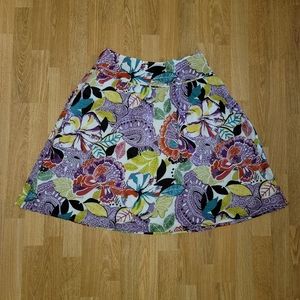 Caslon paisley floral print skirt 4